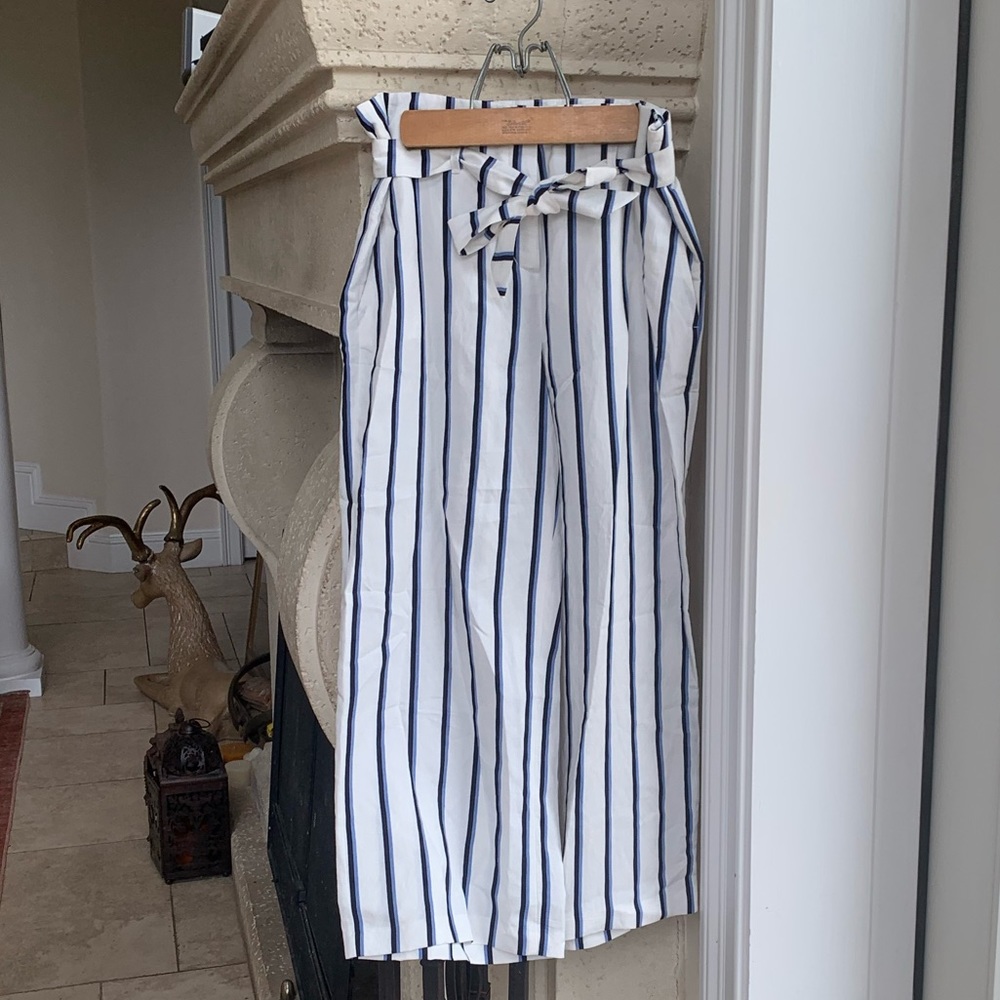 ROBELL STRIPED PALAZZO PANTS